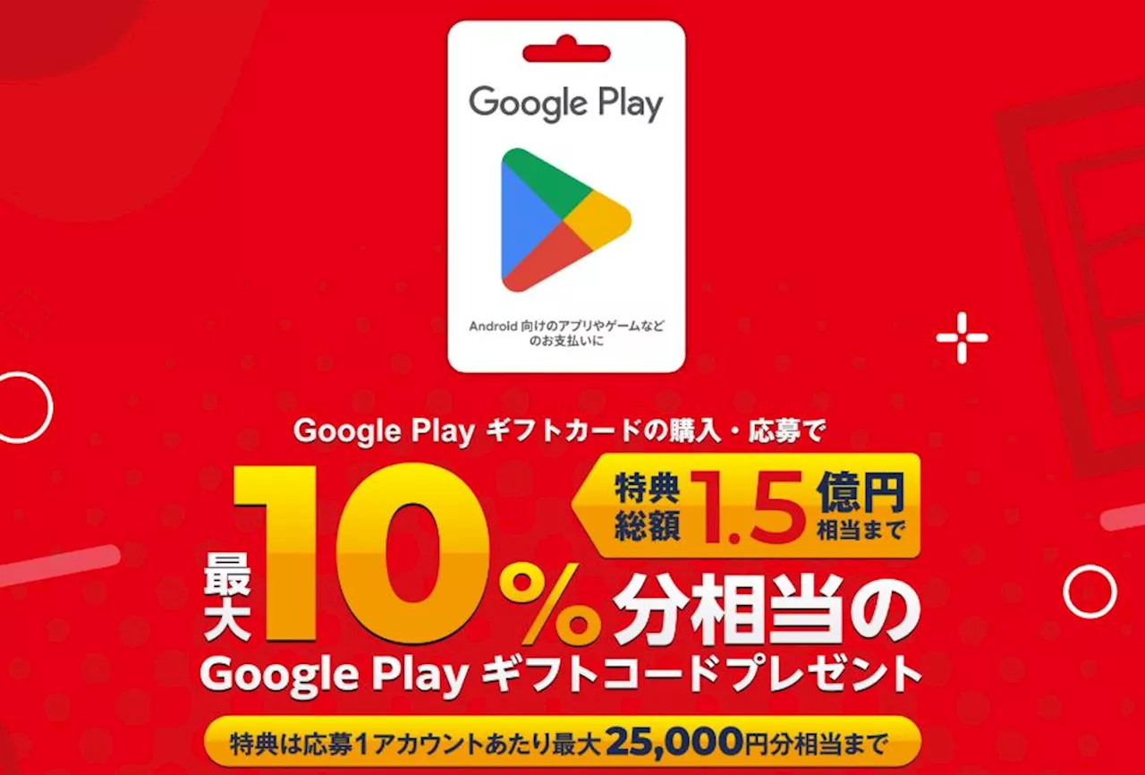 Google Playギフトカード購入でギフトコードプレゼントキャンペーン