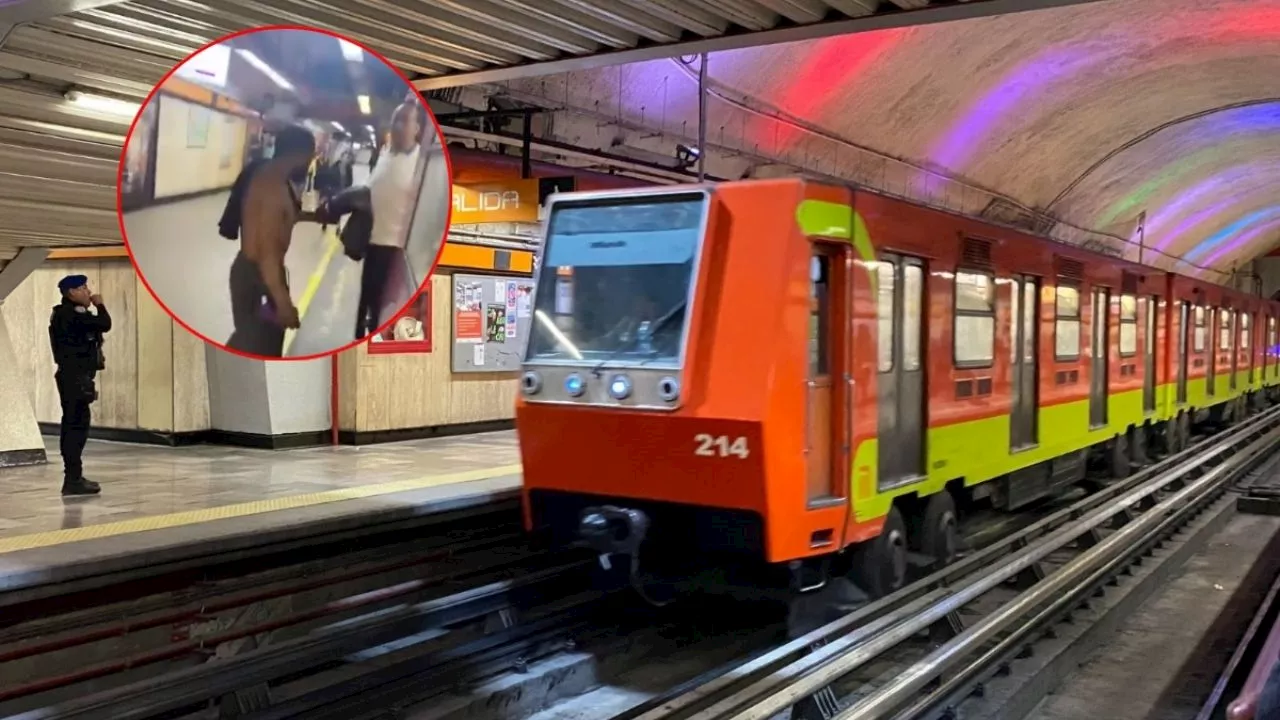 Usuario bajo los efectos de drogas amenaza a pasajeros en el Metro CDMX