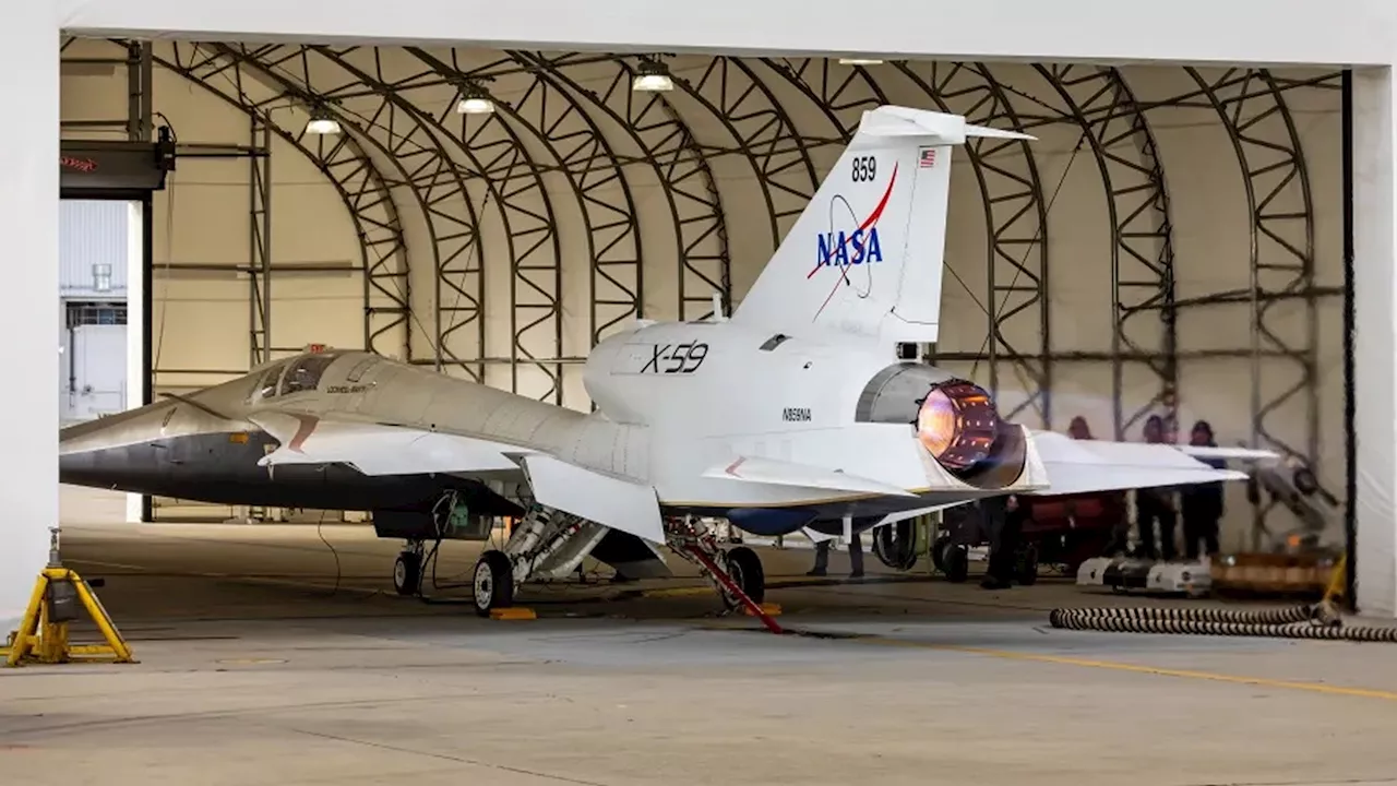 NASA Completes First Full Burn Test of X-59 Quiet Supersonic Aircraft