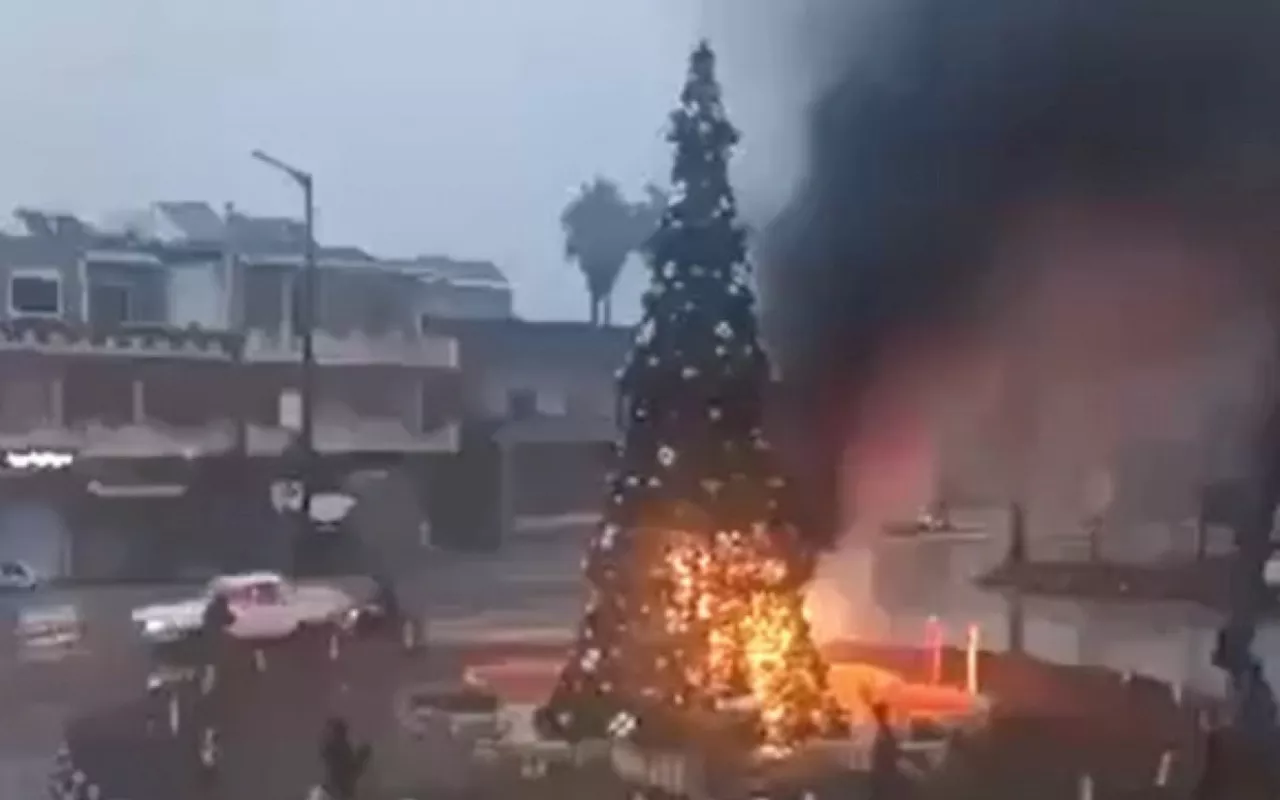 Manifestações em Damasco contra queima de árvore de Natal