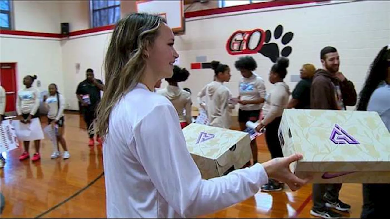 Basketball Star Surprises Middle School Team with New Shoes