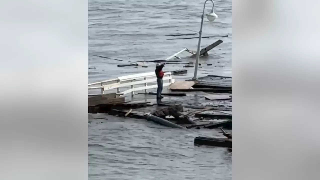 Santa Cruz Wharf Collapses, Three Rescued from Water