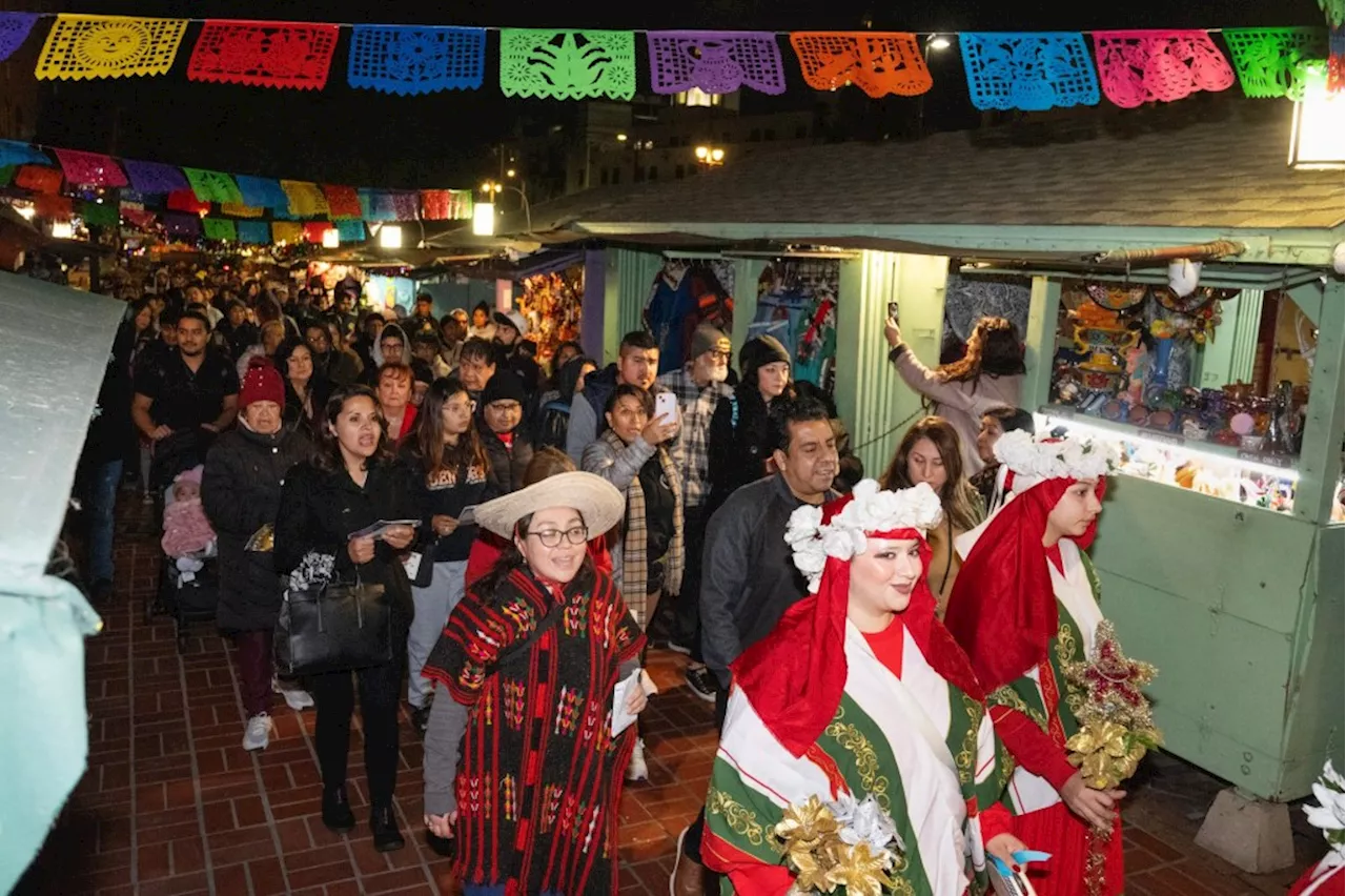 Las Posadas Procession Brings Festive Spirit to Olvera Street