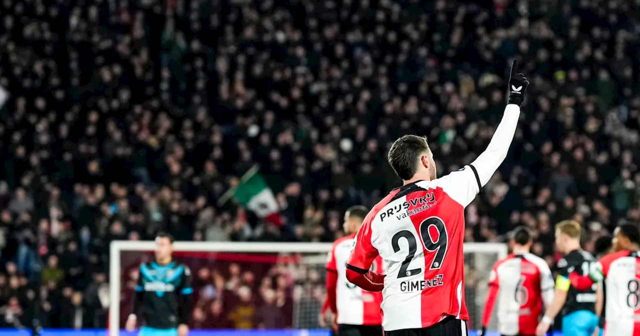 Santiago Giménez alcanza el hito de 100 partidos con el Feyenoord