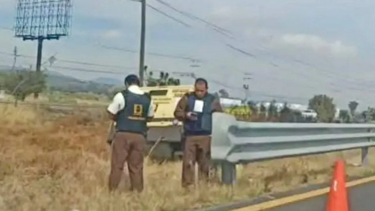 México-Pachuca: Choca camioneta de valores, 2 guardias resultan lesionados