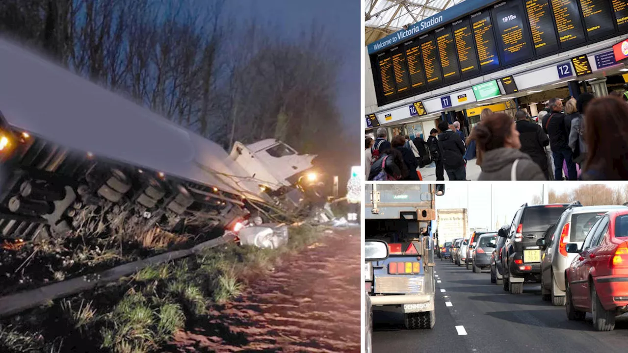 Christmas Travel Chaos: Motorway Closure and Train Delays Plague UK