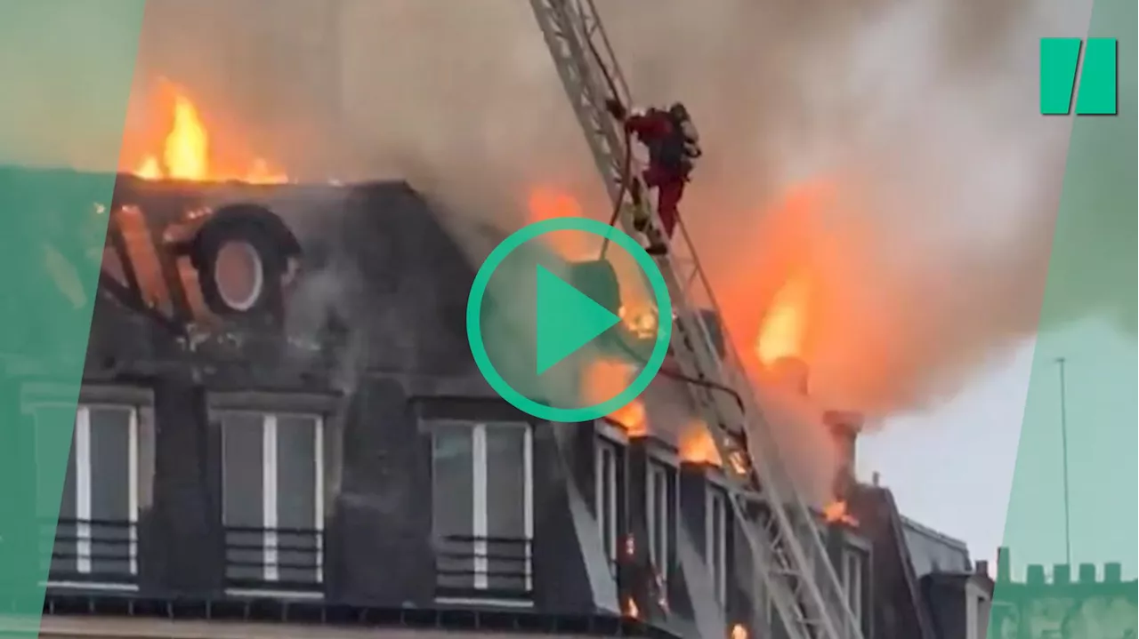 Indendie à Paris : les images impressionnantes du feu dans un immeuble du quartier Saint-Lazare