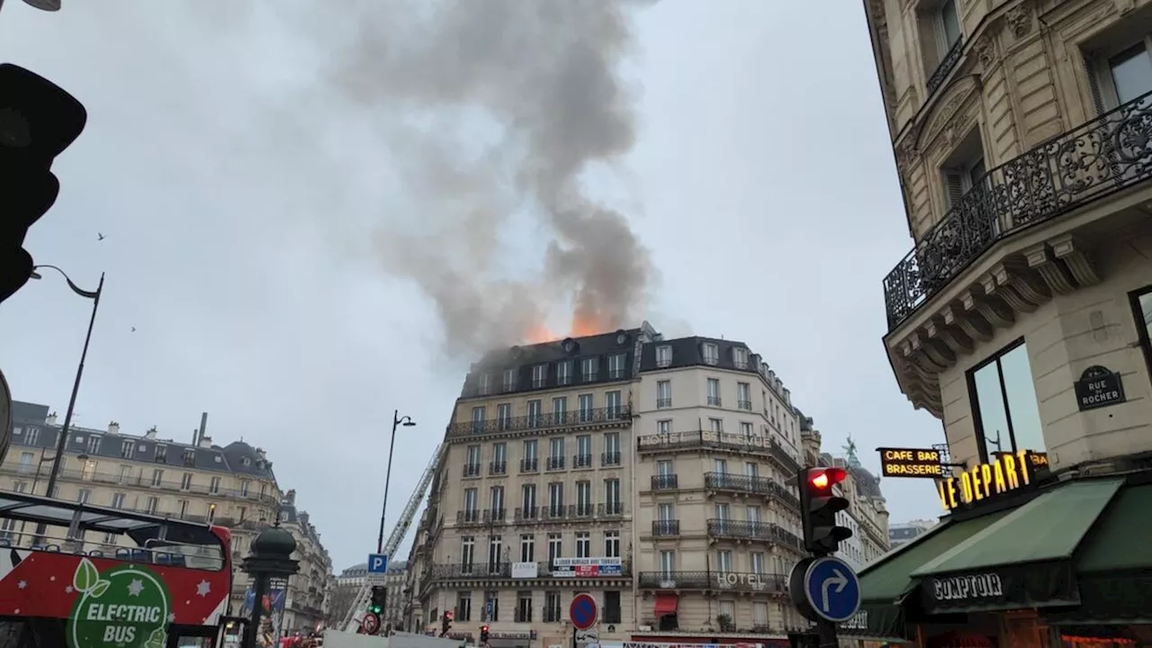 Paris : un incendie se déclare dans un immeuble près de la gare Saint-Lazare