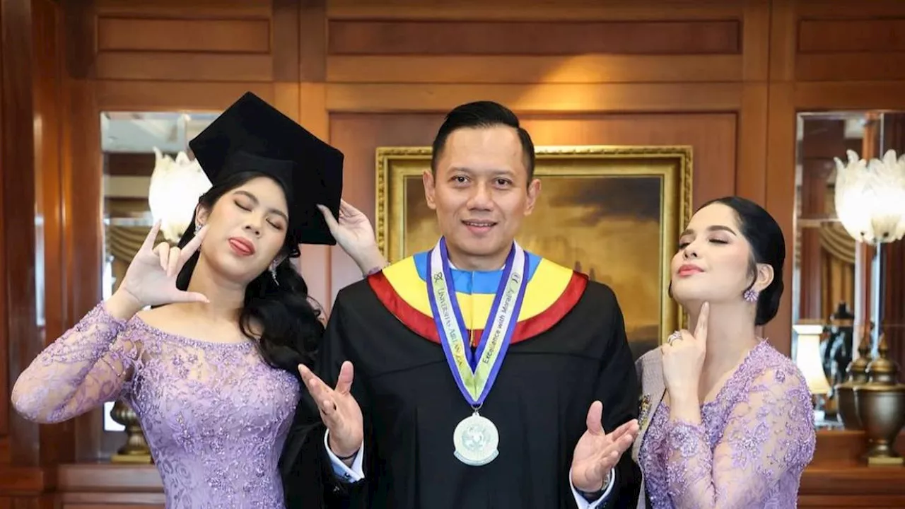 Annisa Pohan dan Almira Yudhoyono Tampil Kompak Saat Mendampingi AHY Wisuda