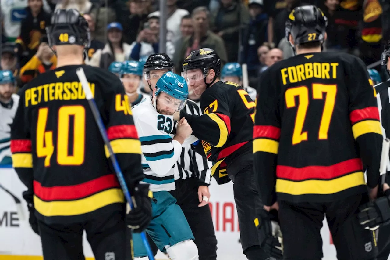 Canucks Rally Past Sharks in Chippy Contest Before Christmas Break