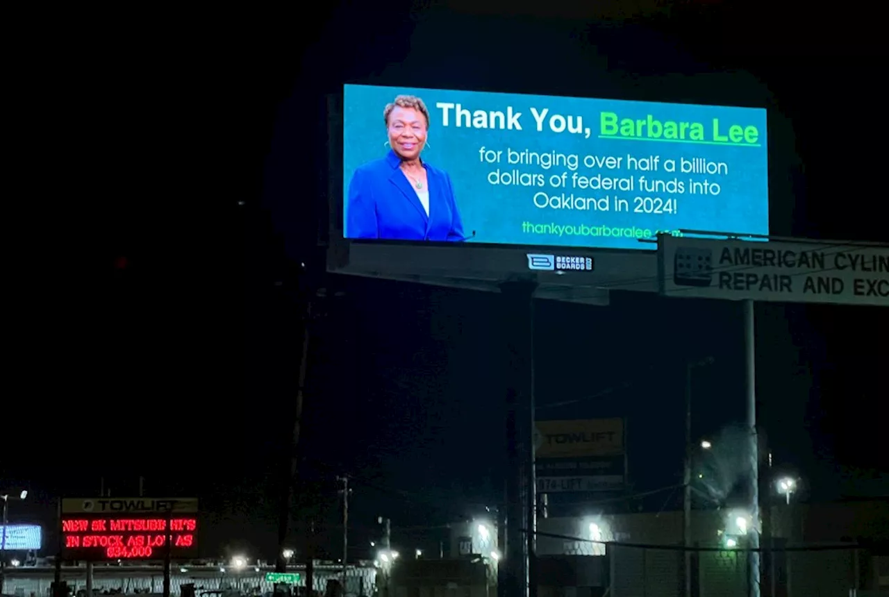 Billboard Honors Barbara Lee's Service in Oakland