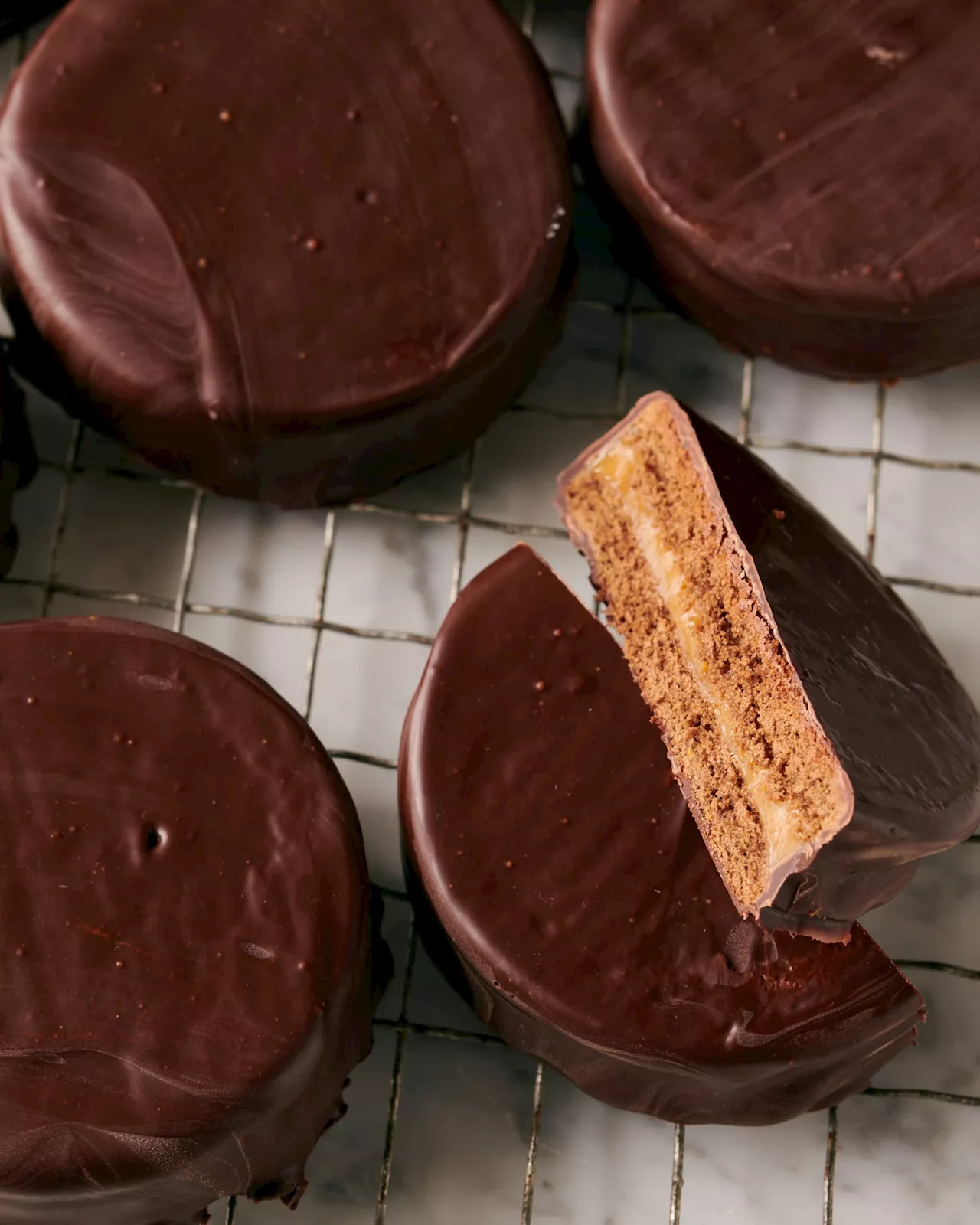 Double Chocolate Alfajores with Dulce de Leche