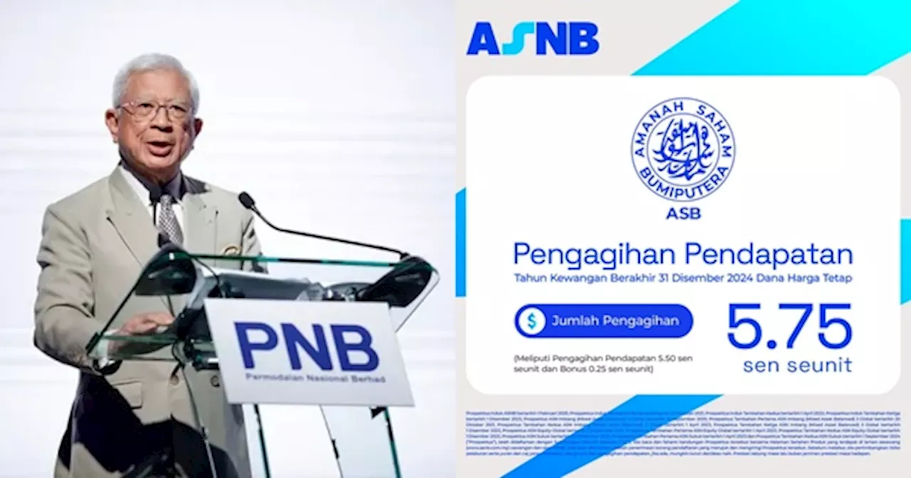 ASNB Declares 5.75 Sen Per Unit Dividend for ASB for 2024 Financial Year