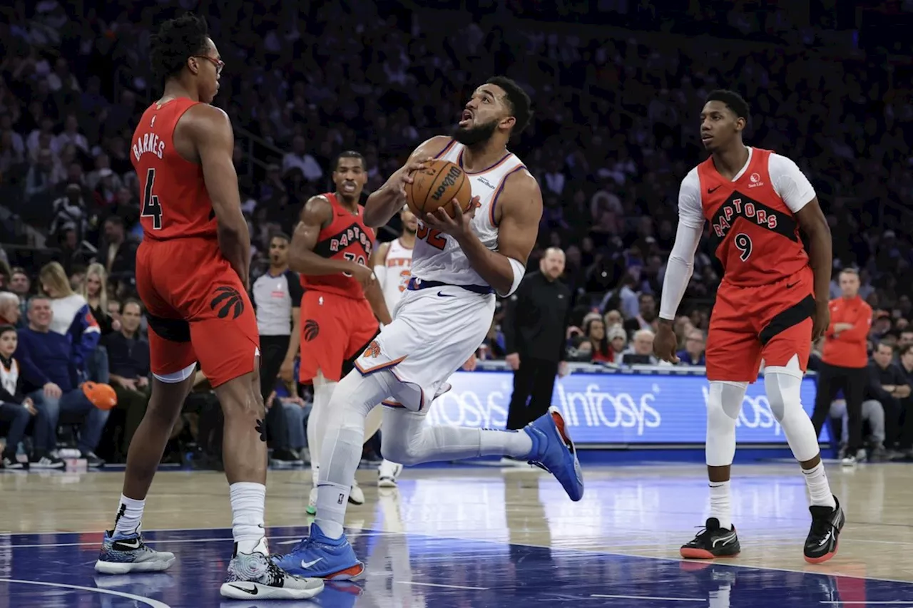 Knicks rout Raptors for fourth straight win