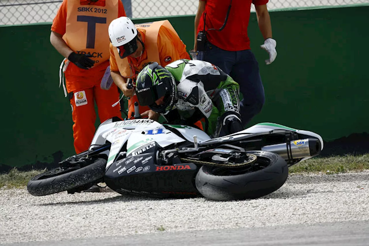 Lowes Sturz in Misano