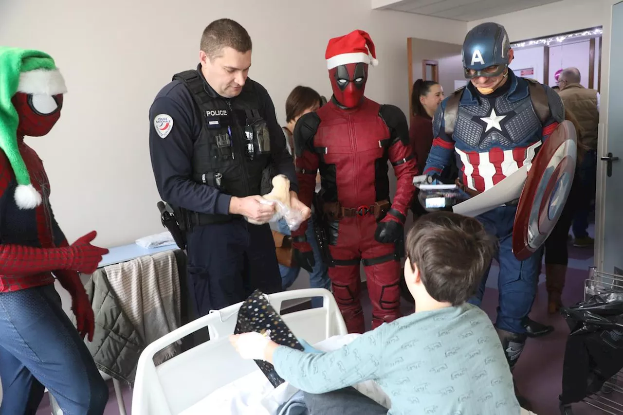 Super-Héros Policiers et Cadeaux pour Enfants Hospitalisés à Périgueux