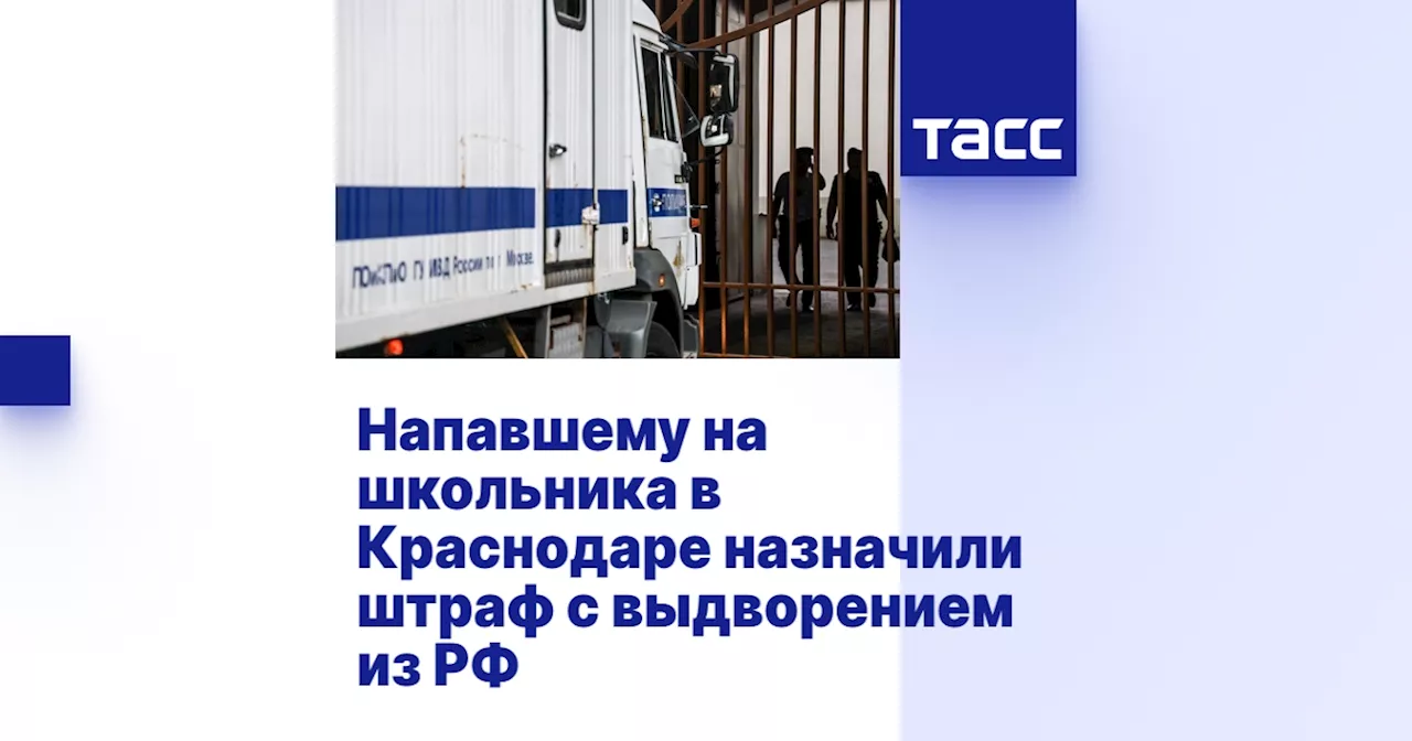 Напавшему на школьника в Краснодаре назначили штраф с выдворением из РФ