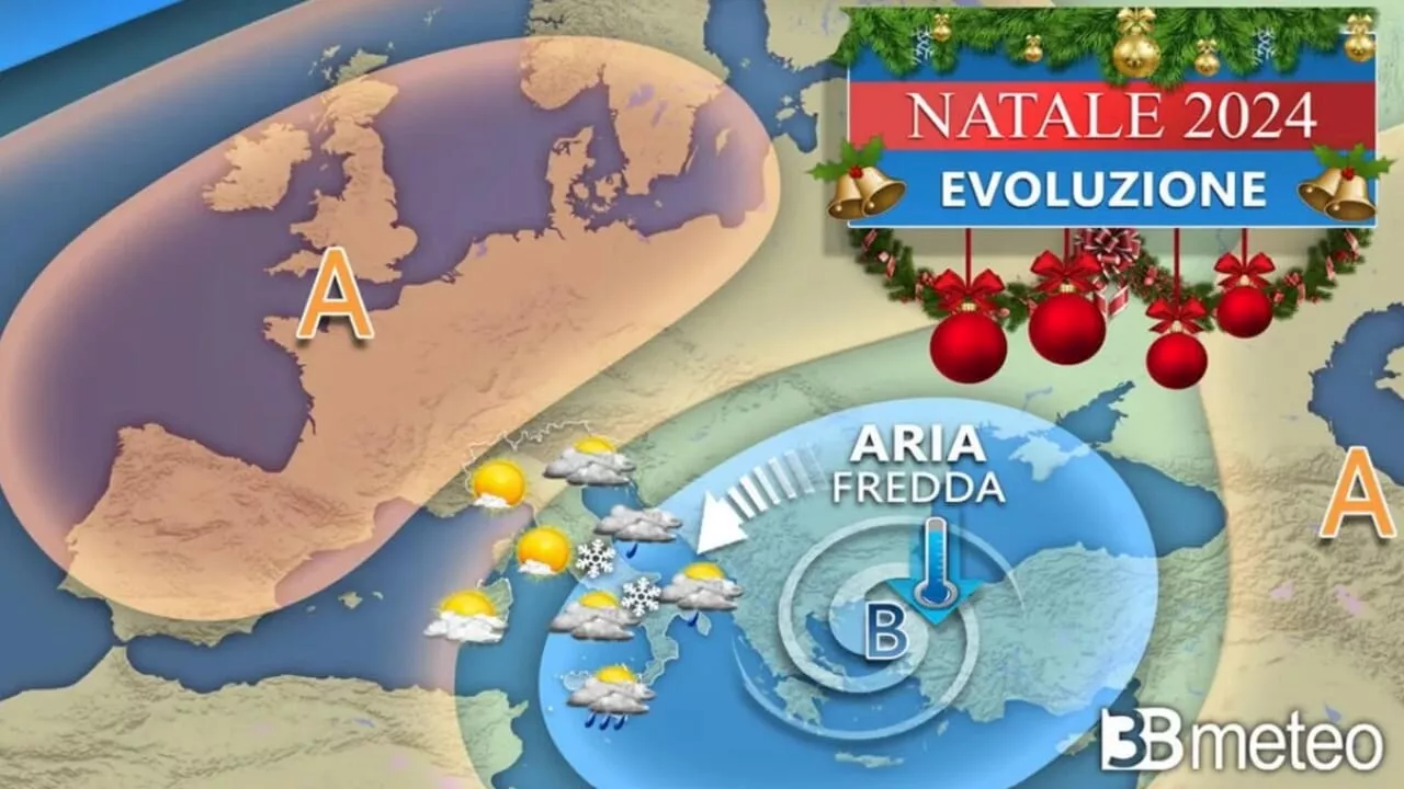 Maltempo per la Vigilia di Natale: Freddo, Temporali e Neve sull'Italia