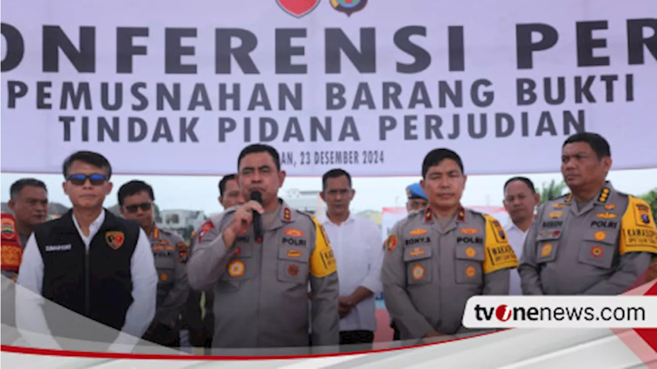 Polda Sumut dan Kodam I/Bukit Barisan Musnahkan 209 Unit Mesin Judi