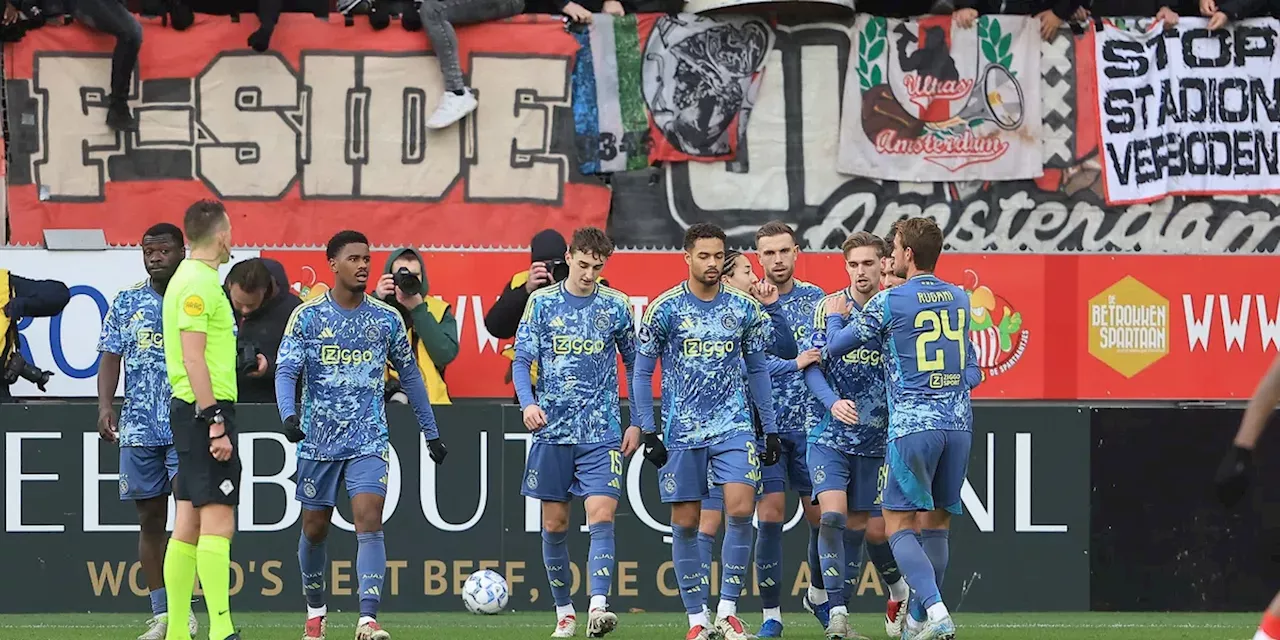 Ajax wint moeizaam van Sparta Rotterdam