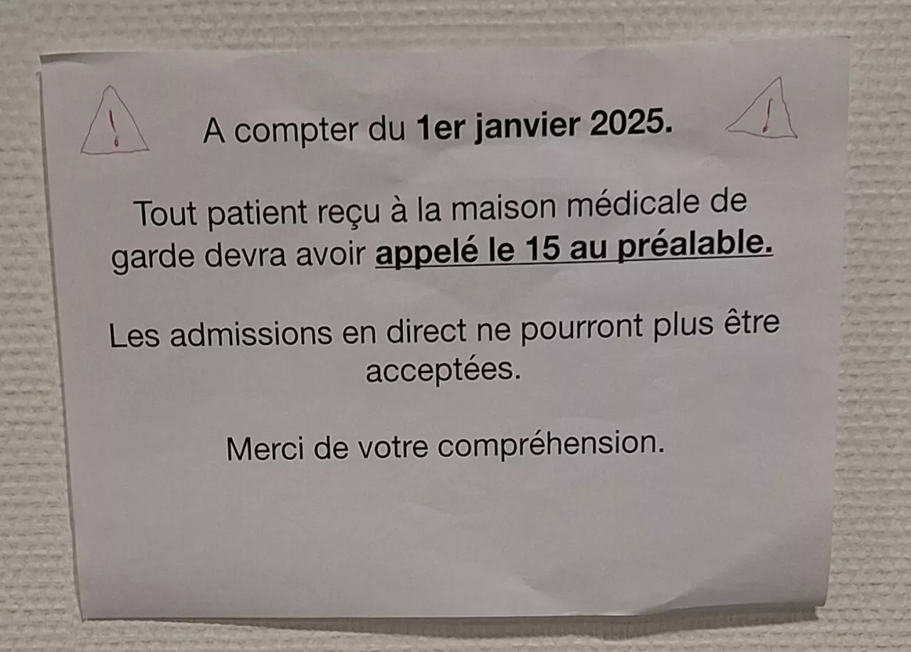 Dinan : Fin des consultations directes à la Maison médicale de garde