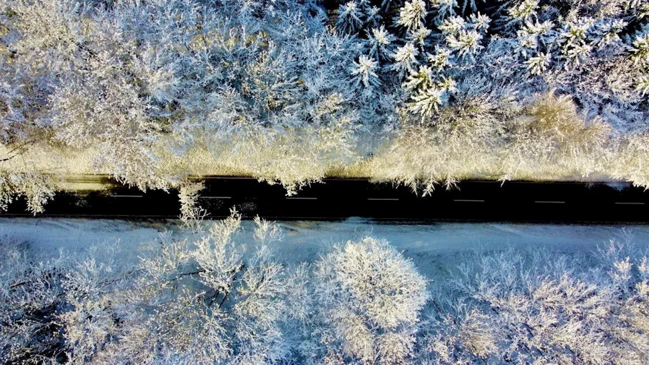 Kaltfront und Schneefall in Bayern