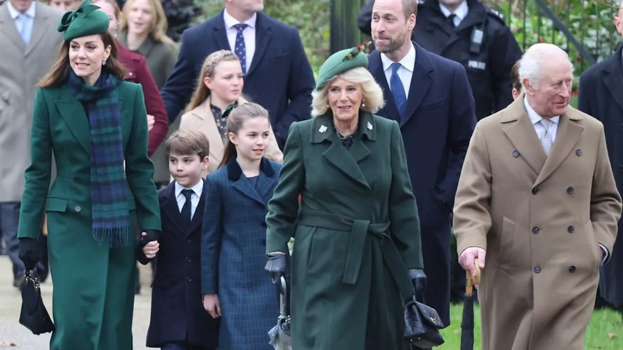 Die königliche Familie beim Weihnachtsgottesdienst in Sandringham