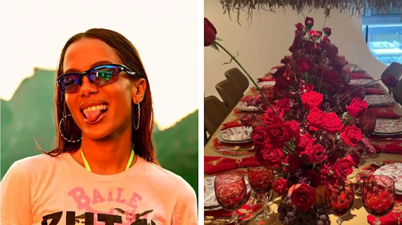 Anitta celebra Natal em nova mansão com mesa decorada avaliada em R$ 2 mil