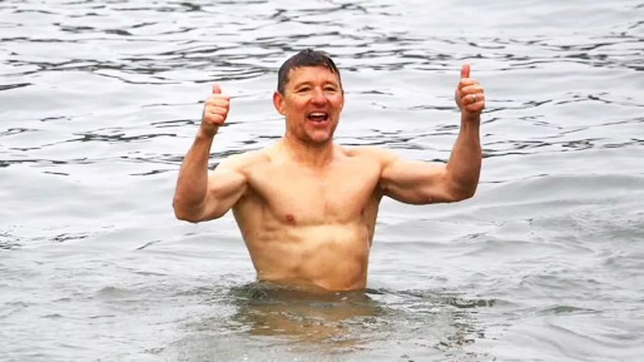 Ben Shephard Shows Off Ripped Physique in Icy Christmas Day Swim