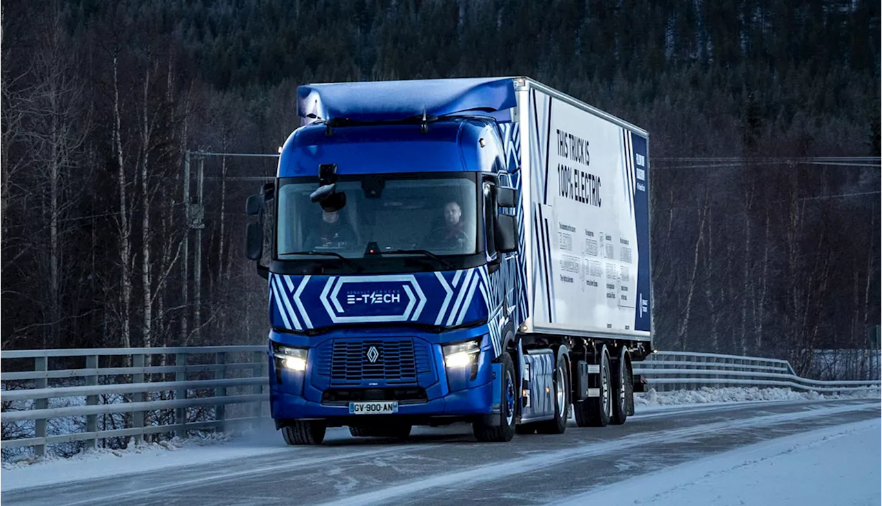 Elektro-Lkw von Renault Trucks absolviert Roadshow durch Europa auch unter extremen Bedingungen