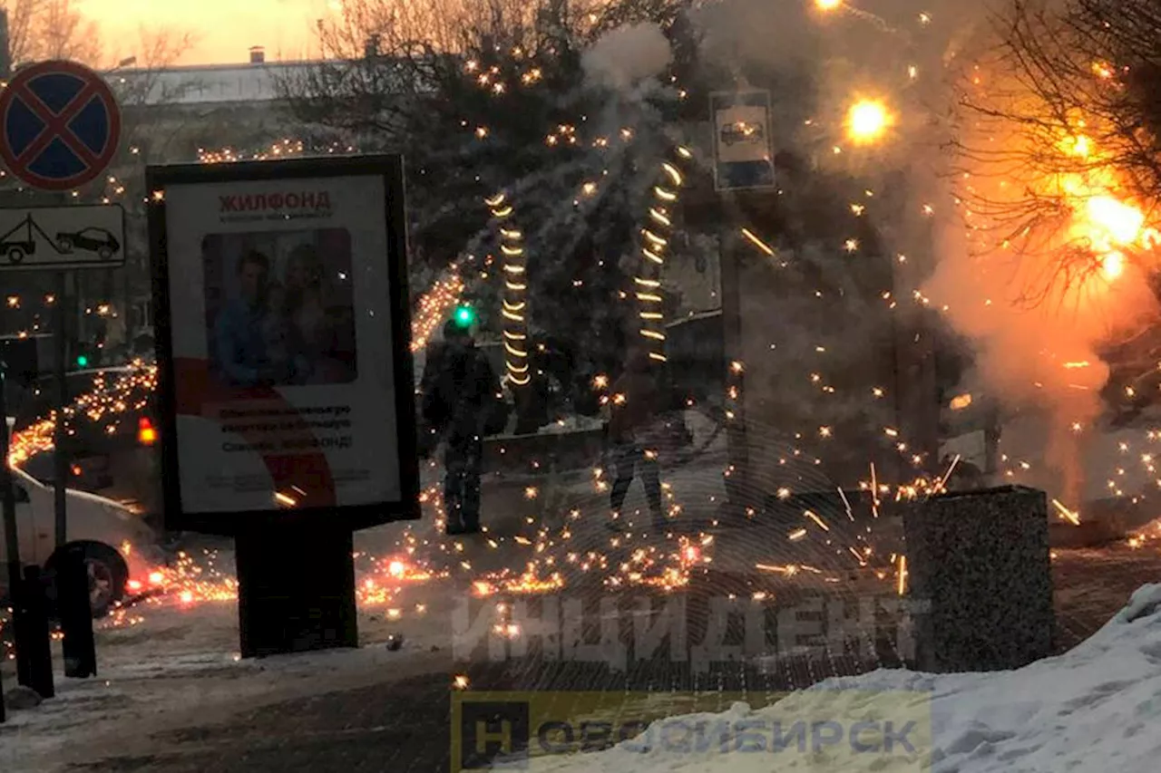 В Новосибирске девушка подожгла фейерверки в отделении банка по просьбе мошенников