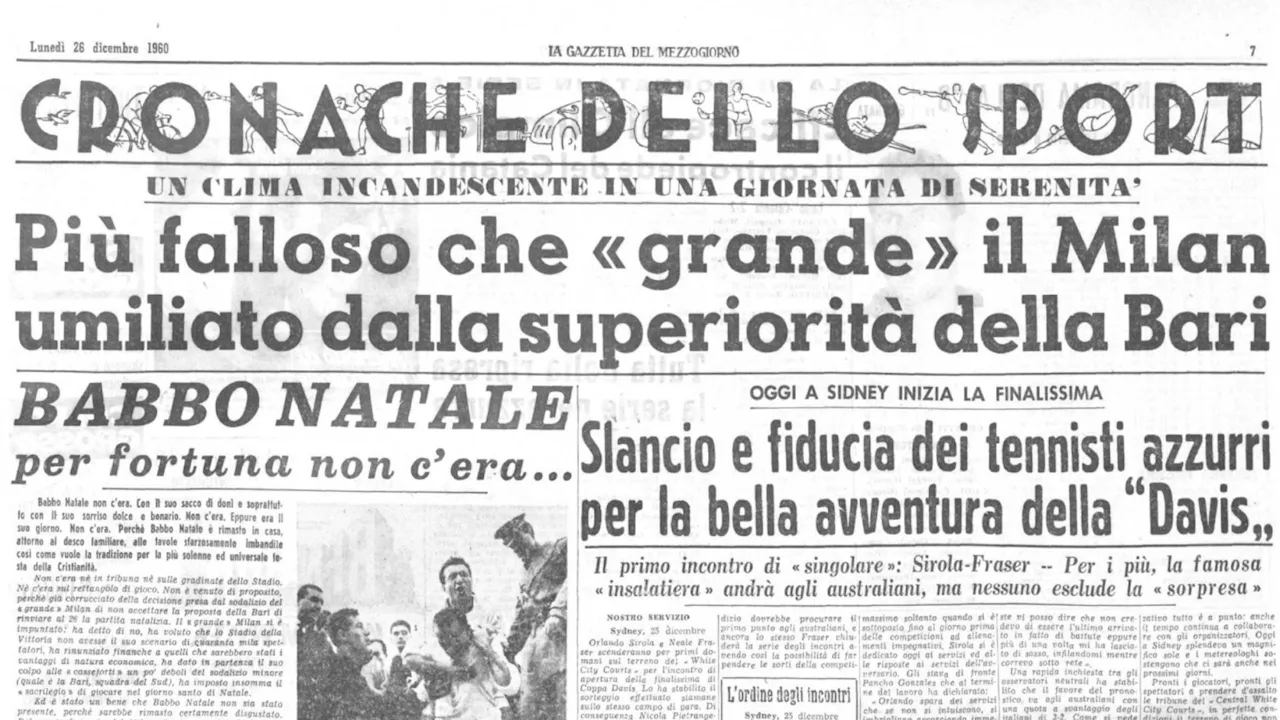 Bari-Milan 1960: Una partita controversa e i campionati di Natale