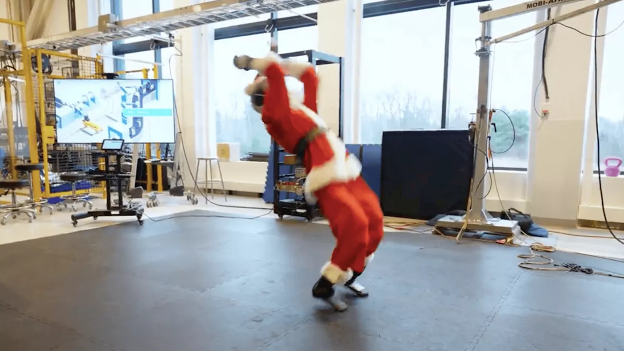 Watch: Humanoid robot Santa’s epic backflip lights up Christmas cheer online