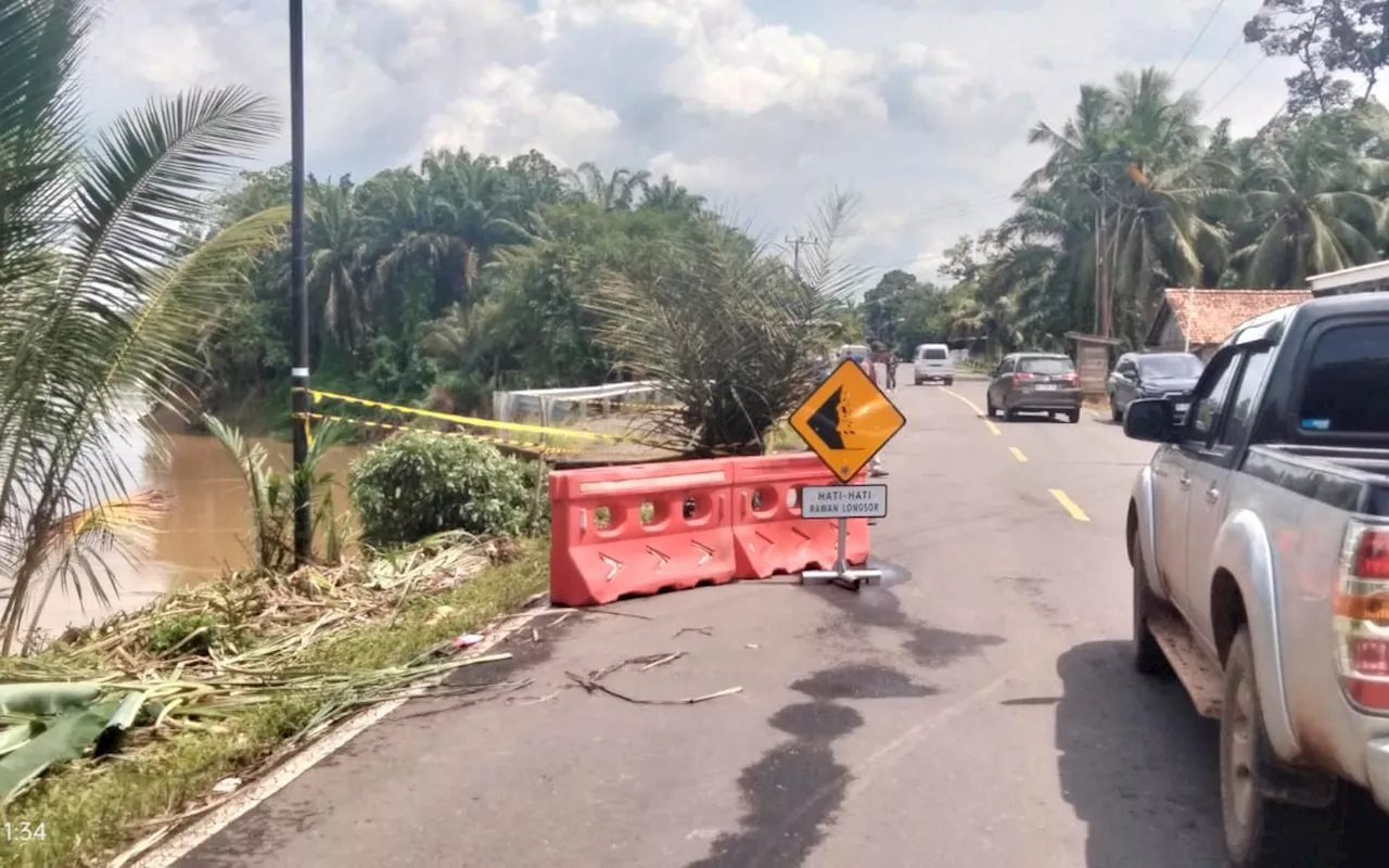 Hati-Hati, Akses Jalan Nasional Sekayu-Lubuk Linggau Longsor