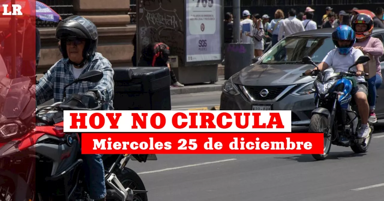 Hoy No Circula en la CDMX y Estado de México: Vehículos con restricción 25 de diciembre