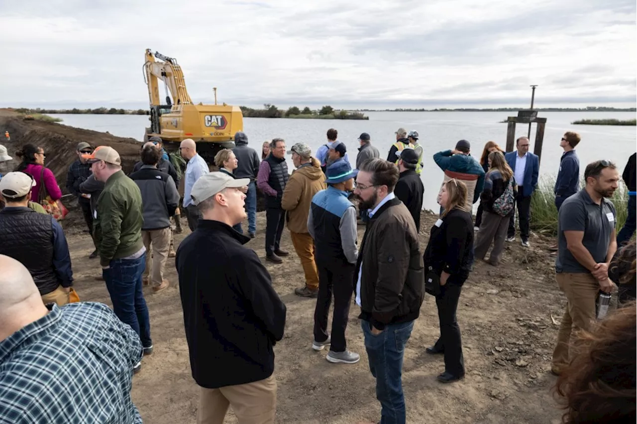 Levee Breaching Ceremony Celebrates Habitat Restoration Amid Storm Damage Concerns