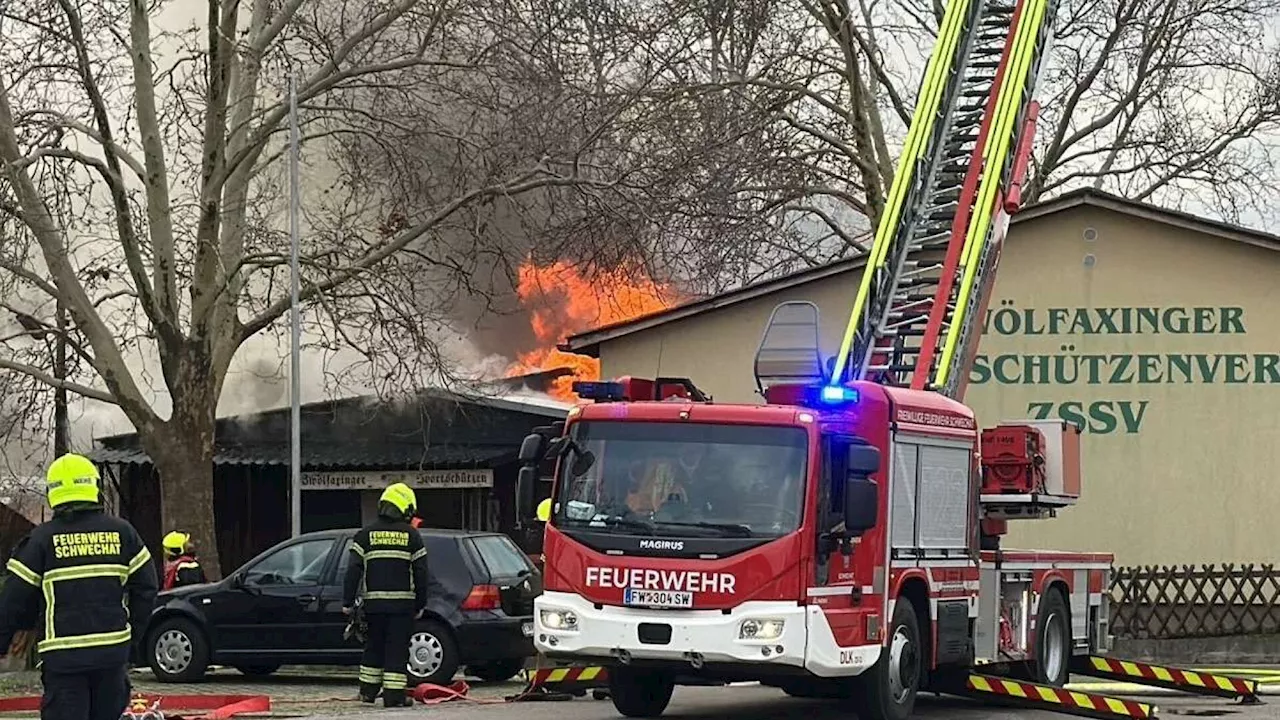 Großbrand in Zwölfaxing