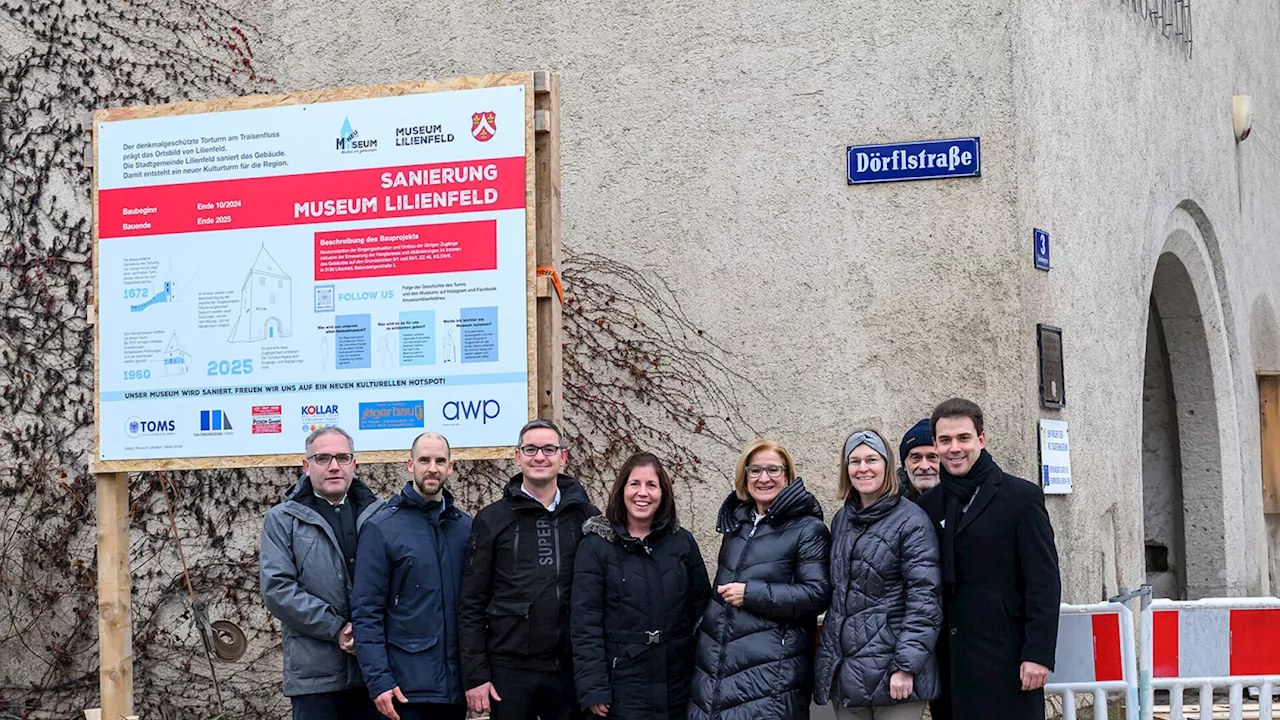 Landeshauptfrau Mikl-Leitner besucht Baustelle des Museums Lilienfeld