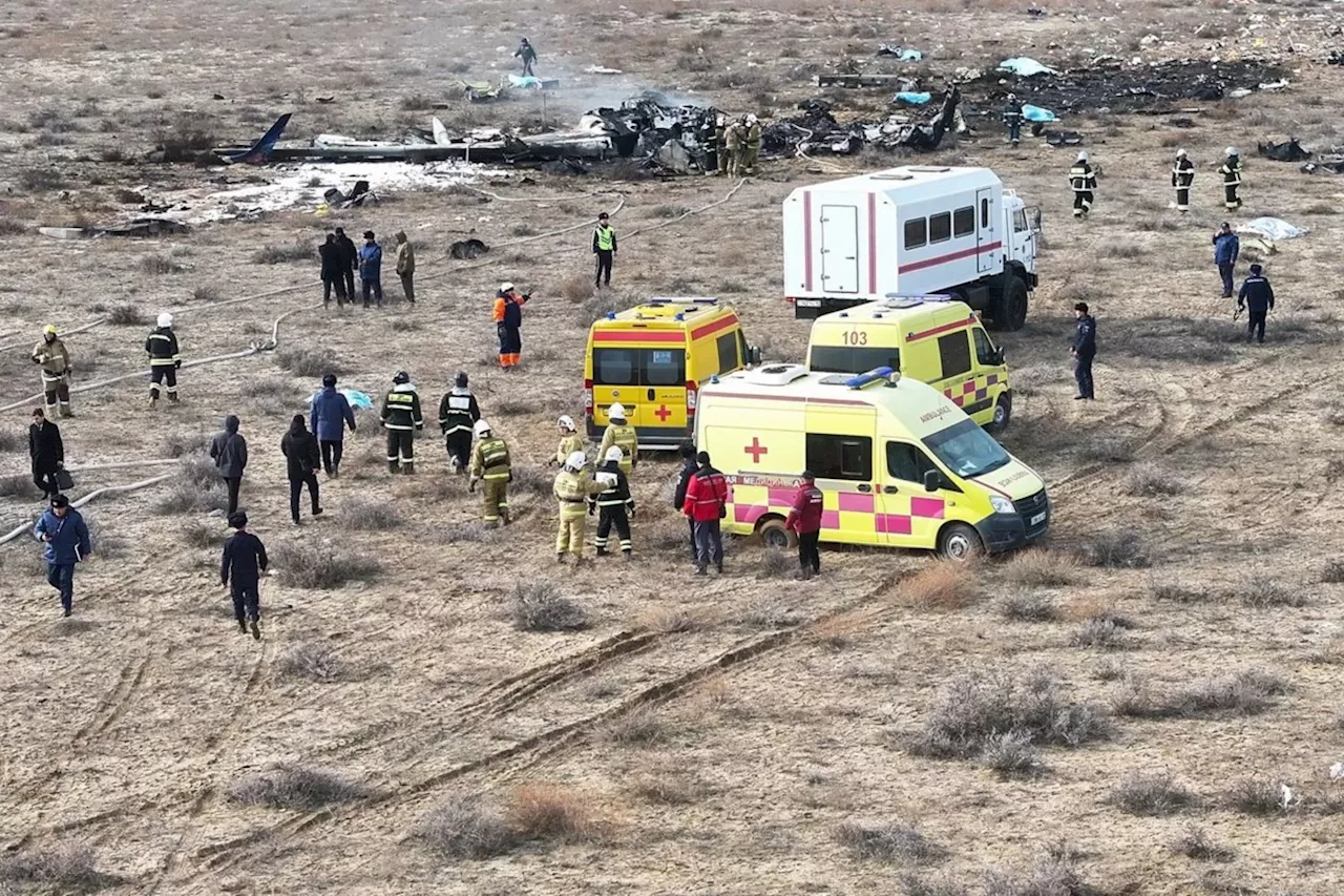 Azerbaijan Airlines Plane Crashes in Aktau, Kazakhstan