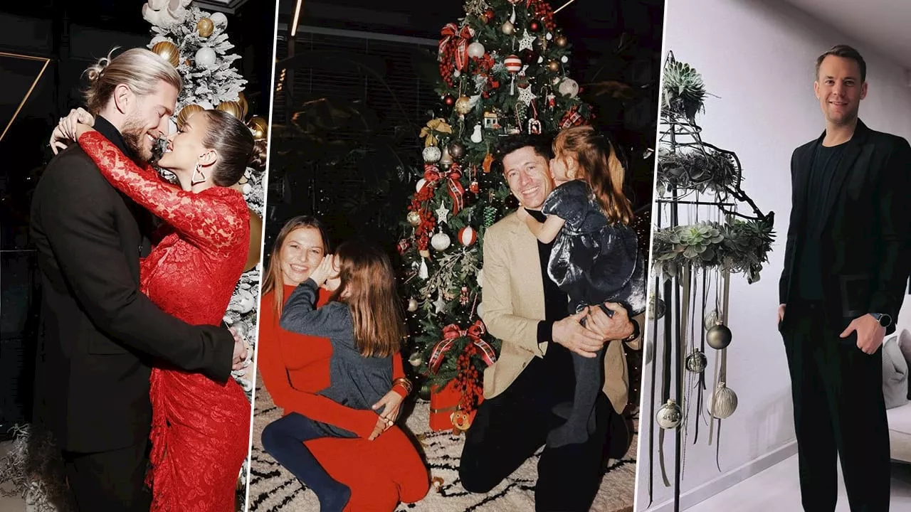 Von Cristiano Ronaldo bis Robert Lewandowski: Die besten Weihnachtsfotos der Fußballstars!