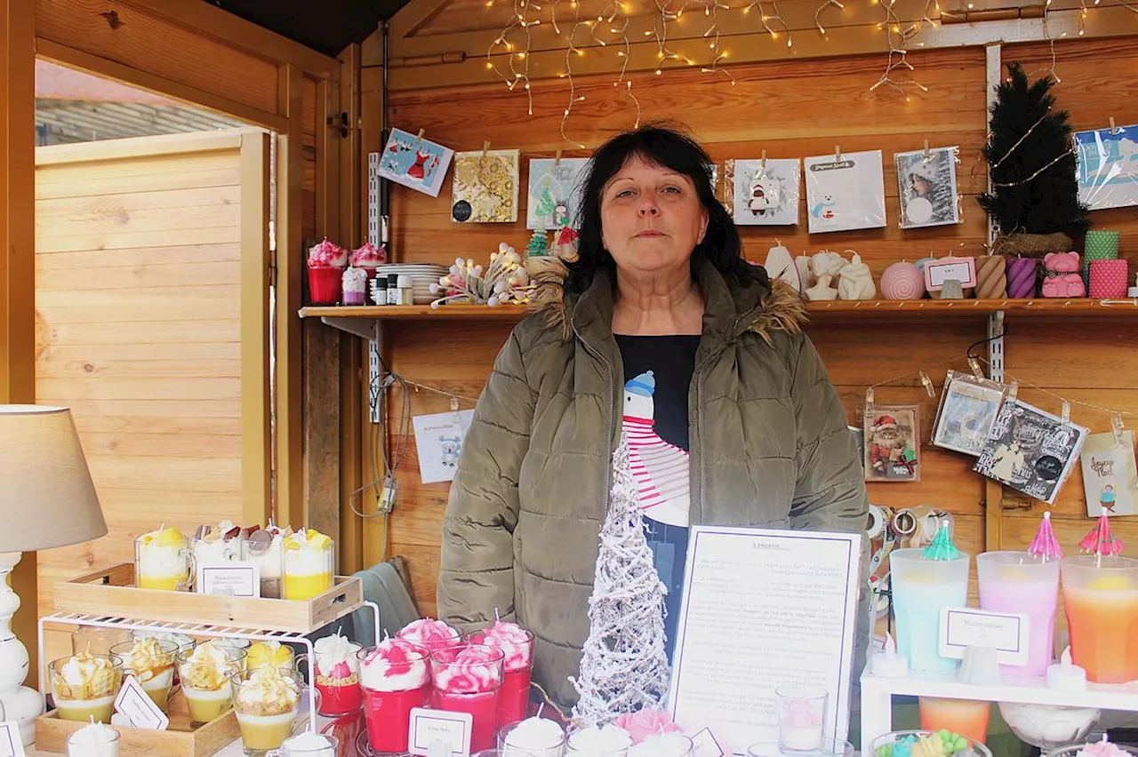 Marmande : Bougies et cartes artisanales au marché de Noël