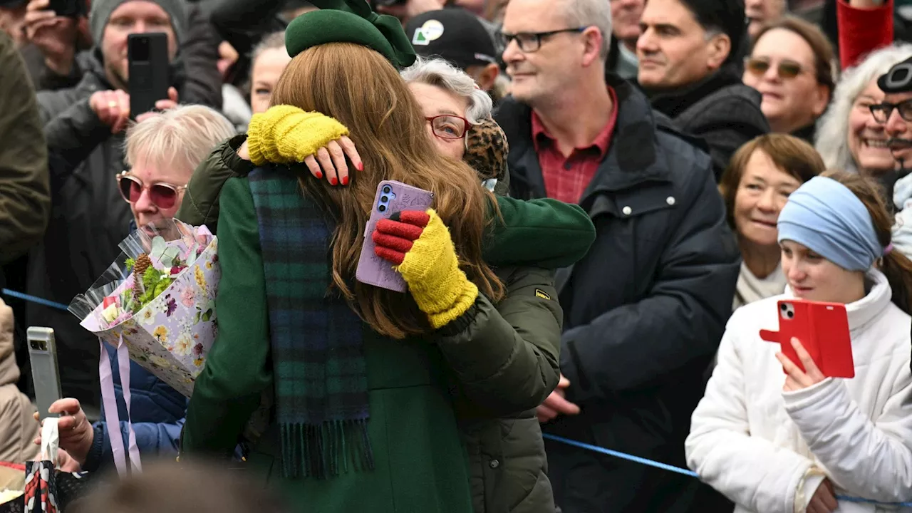 Princess of Wales Hugs Cancer Patient at Sandringham Service