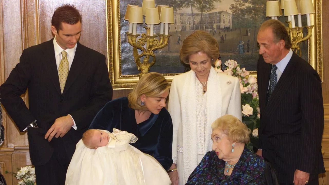 El bautizo del hijo de la infanta Cristina