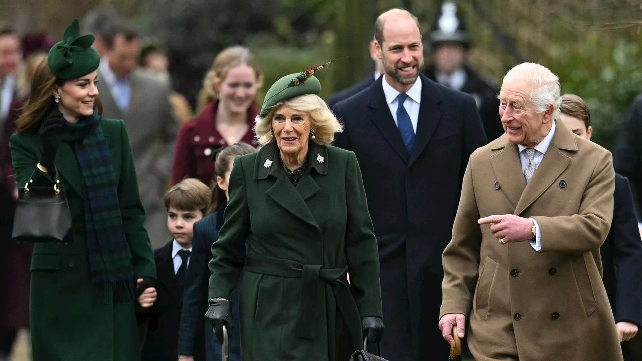 Navidad en familia: Carlos, Camila, Guillermo y Kate, juntos en Sandringham