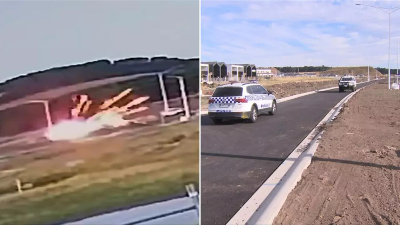 CCTV captures moment firework explodes in Kalkallo, Victoria, killing 19-year-old boy