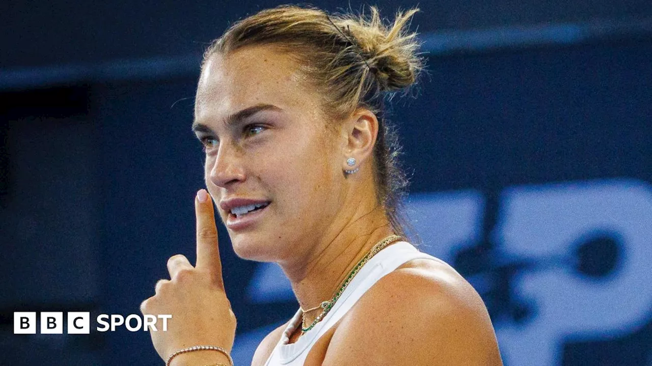 Aryna Sabalenka: World number one 'fresh and ready to go' for new tennis season