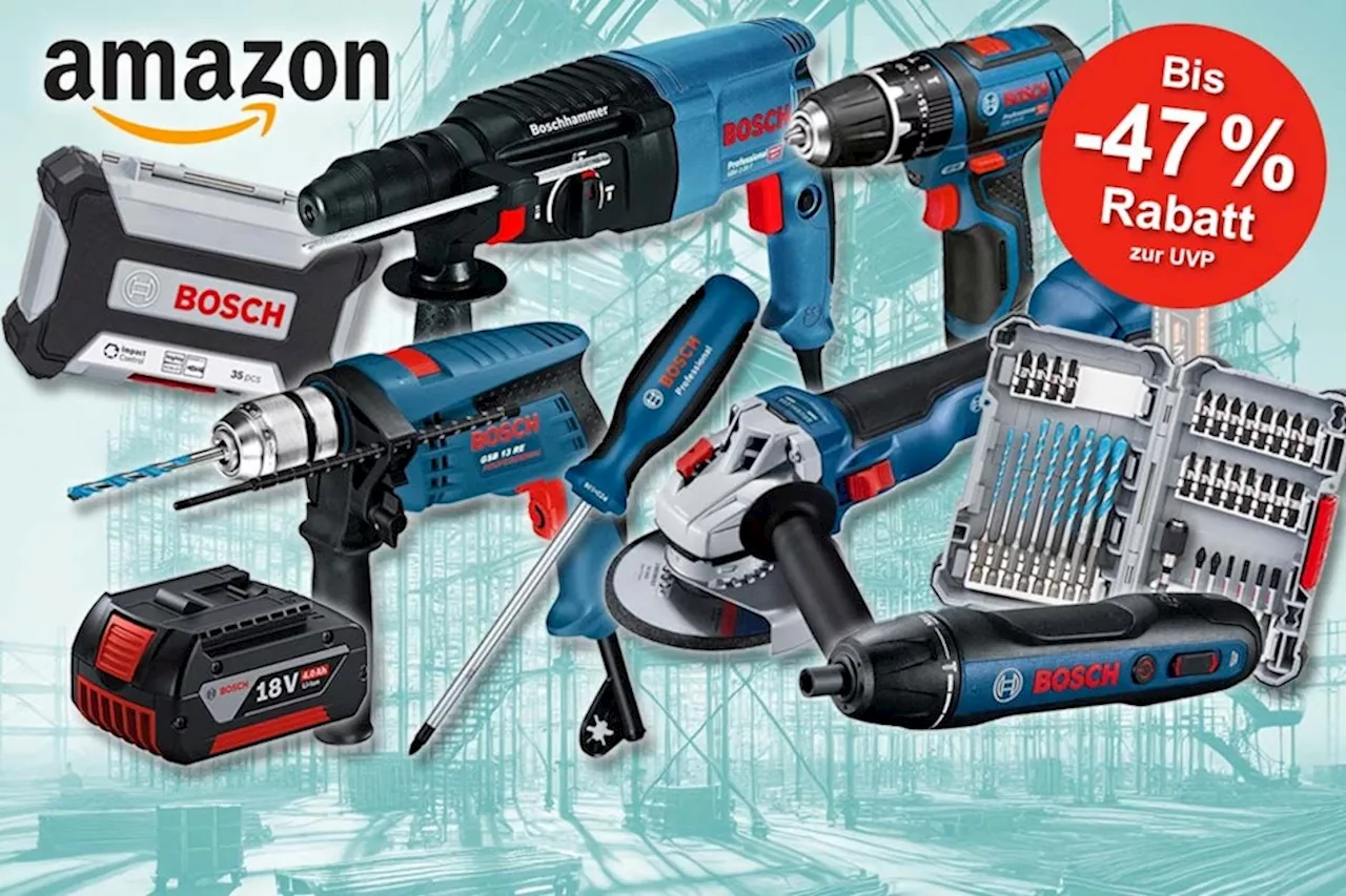 Bosch Professional Mega Deals im Amazon Werkzeug Sale: Jetzt Hammer-Rabatte bis -47% auf Akkuschrauber,