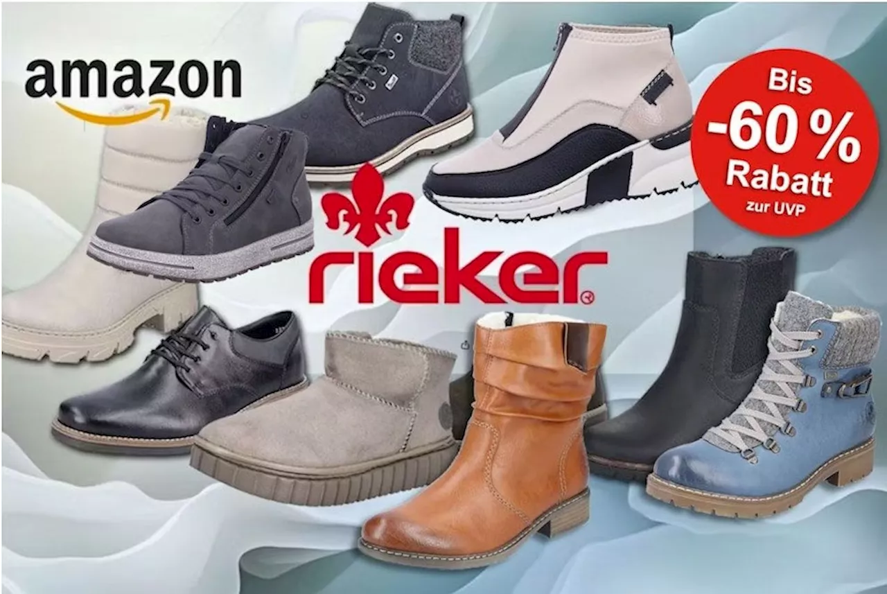 Rieker Mega Schuh Angebote im Amazon Sale: Jetzt bis 60% Rabatt auf modische Winterstiefel, Chelsea Boots,