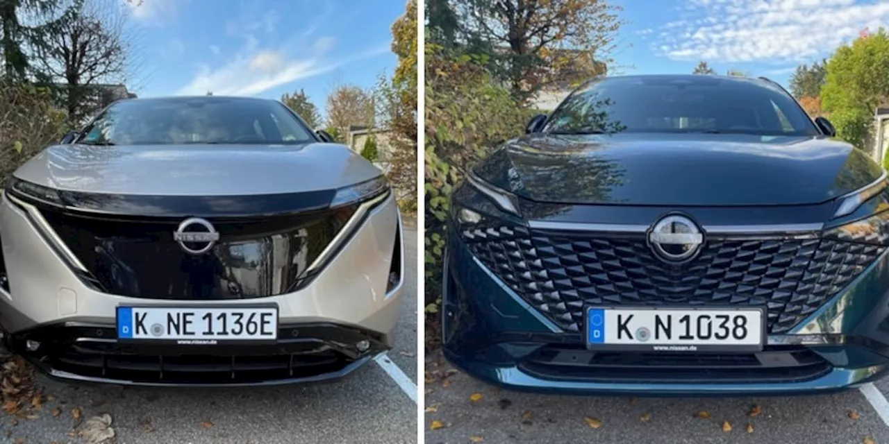 Vergleich Nissan Qashqai versus Nissan Ariya – Hybrid-Auto oder Elektroauto