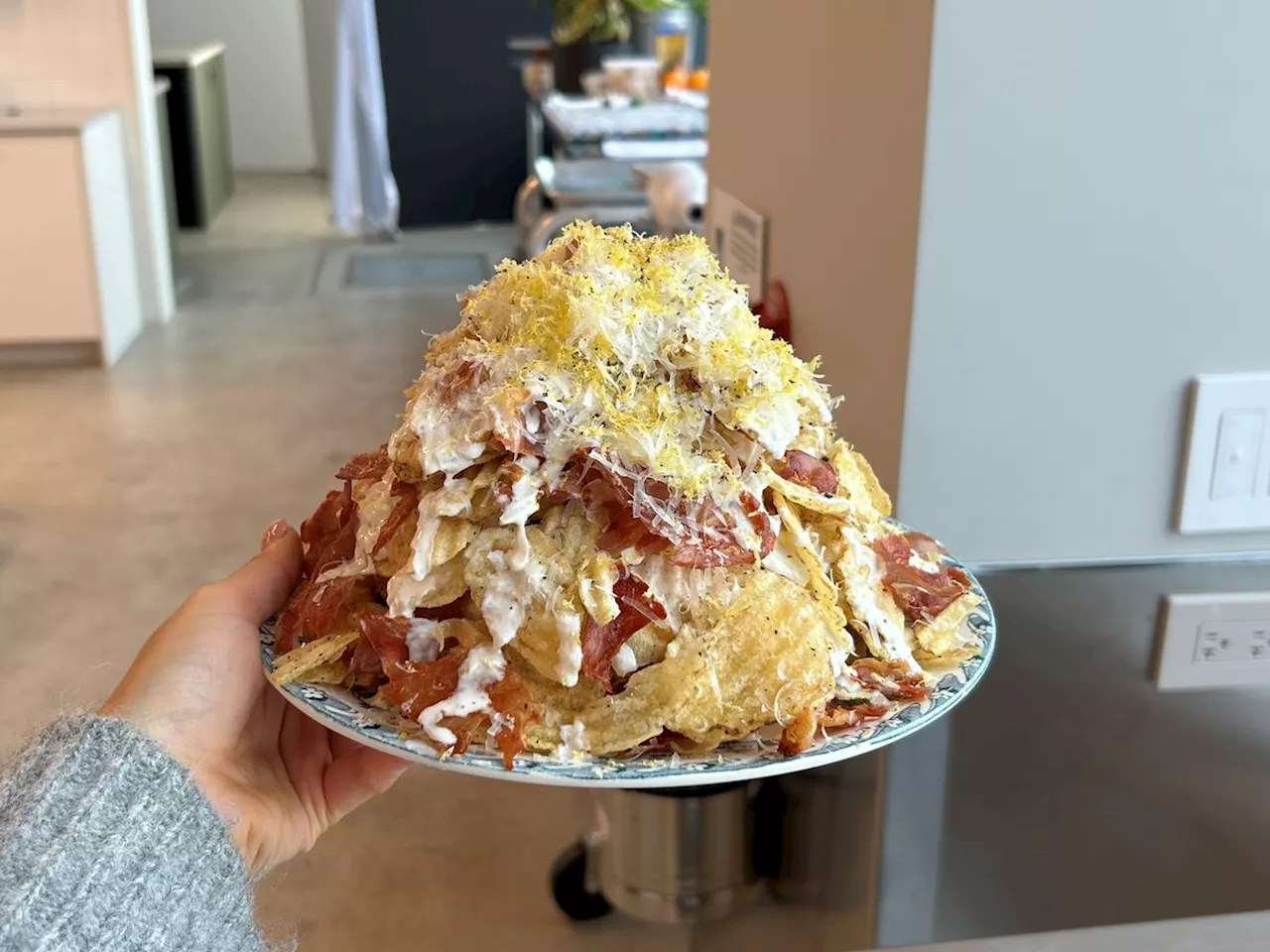 Parmesan and Crispy Prosciutto Potato Chip Tower Recipe on Food52